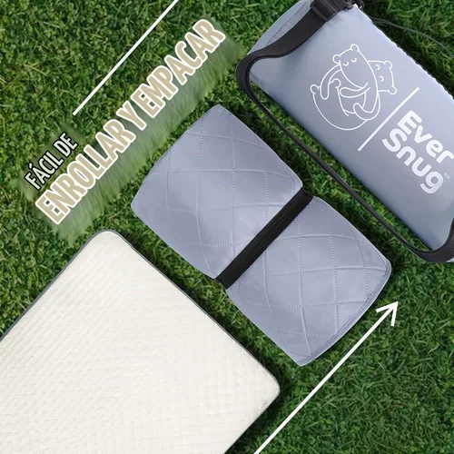 Vista 2 de EverSnug Manta Grande Impermeable para Exteriores - Forro Polar Acolchado Premium Extra Grueso, Impermeable y Resistente al Viento, Ideal
