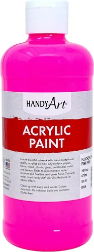 Vista 60 de Handy Art Pintura acrílica, juego de 12 colores, botellas de 16 onzas, acrílico líquido para estudiantes semibrillante, consistencia de flujo