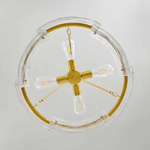 Vista 8 de Lámparas modernas del comedor del tambor del oro, 22" luces texturizadas Oro cepillado