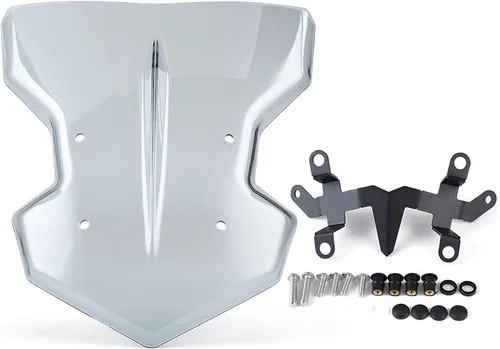 Vista 9 de GLoyer Motorcycle Windshield Compatible with MT03 MT25 2020-2021 Windshield Motorcycle Windscreen Visor Viser Wind Deflector with Bracket MT 03/25