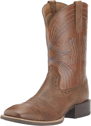 Vista 13 de Ariat Botas vaqueras deportivas Western con punta cuadrada ancha para hombre Marrón desteñido