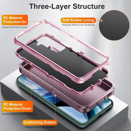 Vista 6 de Funda protectora para Galaxy S22 para mujer, a prueba de caídas híbrida, resistente, resistente, a prueba de golpes, ajuste delgado, para Galaxy