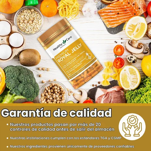 Vista 5 de Healthy Care Royal Jelly 1000 365 Cápsulas Suplementos Hecho en Australia