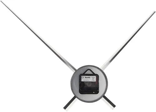 Vista 5 de Timelike Reloj de pared de aluminio brillante elegante simple, manecillas grandes estupendas del reloj, negro