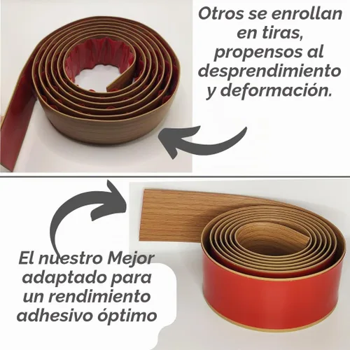 Vista 4 de Tira de transición de suelo, tiras autoadhesivas para cubrir umbrales, reparación de umbrales, pisos de vinilo, transiciones, tira divisora plana