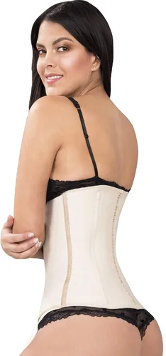 Vista 3 de Fiorella Shapewear Clip y cremallera de látex cintura Cincher entrenador corsé desnudo Fajas Colombianas reductoras 207N2