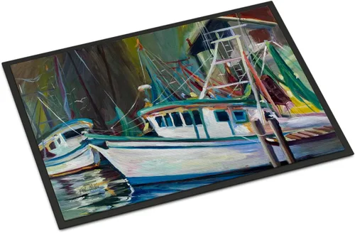 Vista 88 de Caroline's Treasures JMK1017JMAT - Tapete de caza de rana garza azul, 24 x 36 pulgadas, tapete para puerta delantera, interior y exterior