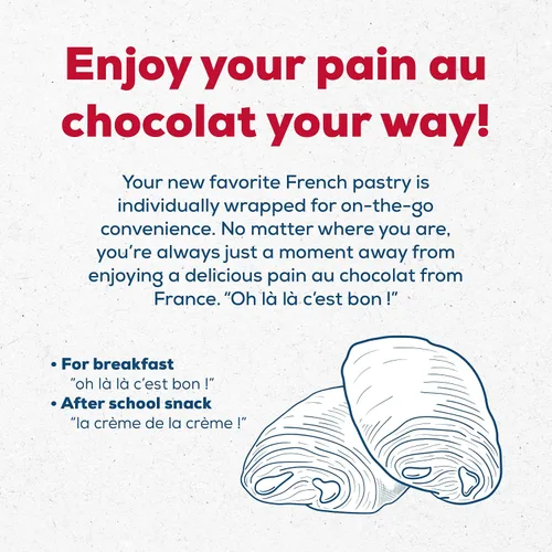 Vista 8 de La Boulangere Pains Au - Croissants de chocolate, envueltos individualmente, 16