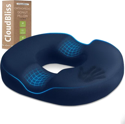 Vista 18 de Cojín de Asiento para Hemorroides en Forma de Dona Negro