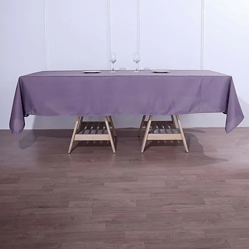 Vista 2 de Efavormart - Mantel rectangular, 60 x 102 pulgadas, resistente a las manchas y a las arrugas, lavable, mantel decorativo oblongo de tela de Amatista