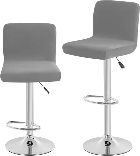 Vista 20 de Fundas para asiento de bar de terciopelo, fundas cuadradas para taburete de bar, fundas para silla de altura de mostrador (2, burdeos)