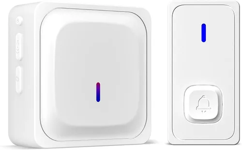 Vista 11 de BN-LINK Timbre inalámbrico, timbre de puerta impermeable, fácil instalación, rango de 1000 pies, volumen ajustable y 58 campanillas, flash LED, Negro