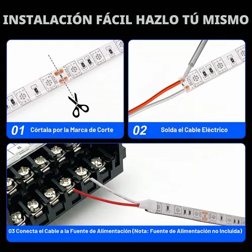 Vista 4 de Tiras de luces LED marinas de 50 pies para barco de pontón, luces de tira LED impermeables de 12V, luz de cubierta interior para kayak, barco Jon
