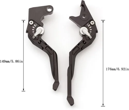Vista 2 de Palancas de embrague de freno extensibles plegables CNC 3D Rhombus para Bajaj Dominar 400 2017-2018 Palanca de embrague de freno (color : A)