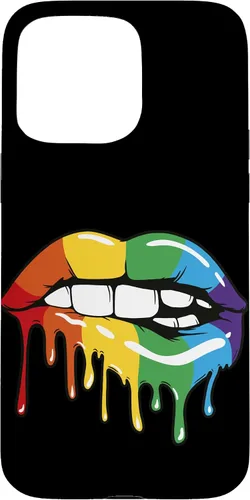 Vista 28 de iPhone 16 LGBT Rainbow Lip Pro Gay Pride Month LGBTQ Case