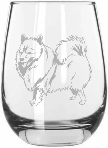 Vista 54 de Shar Pei (chino) - Vaso de vino sin tallo grabado para perro, 15.25 onzas