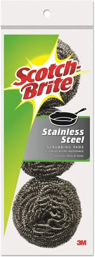 Vista 11 de Scotch-Brite Estropajos de Acero Inoxidable, Almohadillas de Limpieza para Suciedades Duras Incruadas, Estropajos de Metal para Limpiar Platos, 3