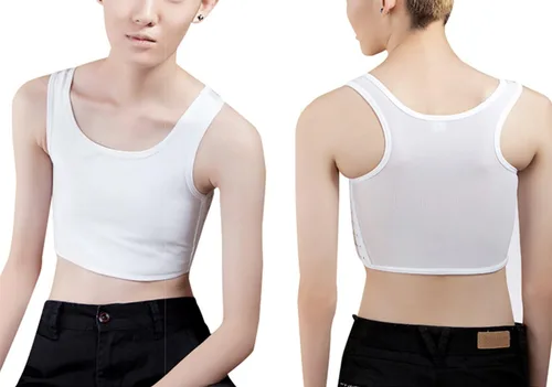 Vista 5 de Aivtalk Lesbiana Tomboy Chest Binder Tank Top Transpirable Super Flat Compresión Sport Corset