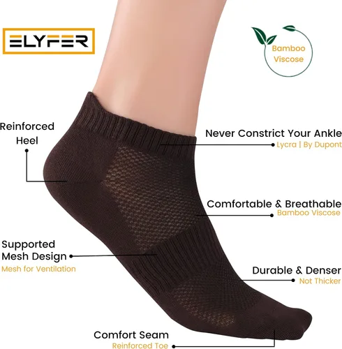 Vista 5 de Calcetines tobilleros unisex de rayón fino, transpirables, de corte bajo, atléticos, para correr y correr, para mujeres y hombres, 4-8-12 pares