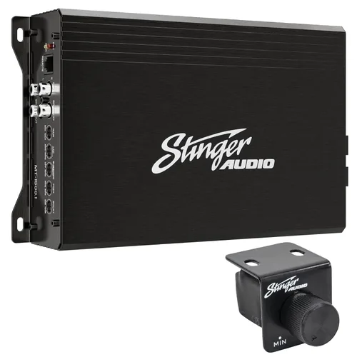 Vista 10 de STINGER Audio MT-700.1V2 Monoblock de 700 Watts RMS Amplificador de Subwoofer Compacto para Audio de Coche con Control Remoto, Botón de Graves