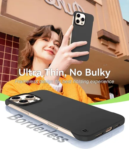 Vista 2 de GRECAZO Funda magnética delgada para iPhone 15 Plus de 6.7 pulgadas (2023), ultrafina, ligera, duradera, sin marco, mate, rígida, MagSafe con anillo