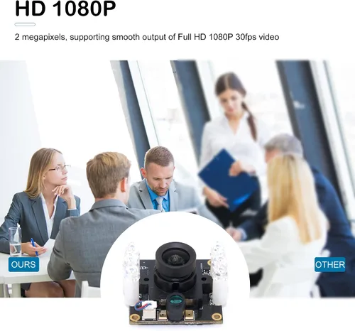 Vista 7 de Módulo de cámara de visión nocturna de 2 mp IR-Cut, cámara USB Full HD de 1080p para computadora, interruptor automático día y noche, tablero