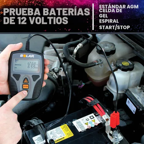 Vista 3 de Clore Automotive SOLAR Comprobador de Batería y Sistema Digital de 12V