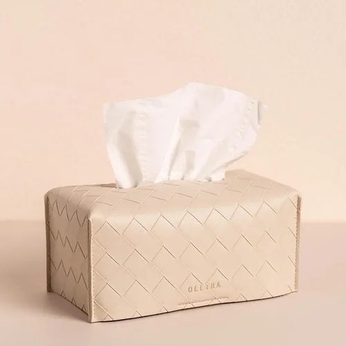 Vista 17 de OLETHA Funda para Caja de Pañuelos Rectangular Estética, Portador de Pañuelos de Caja Plana Mediana Rectangular, Negro