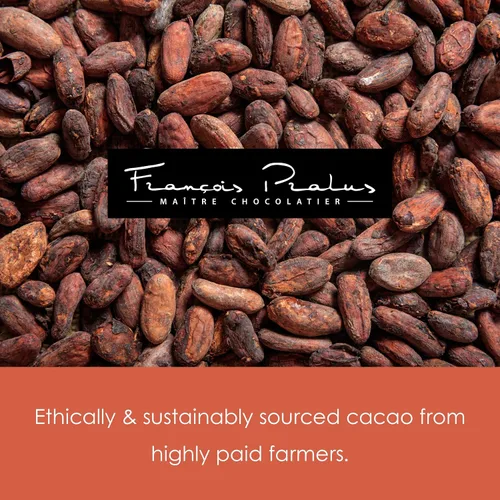 Vista 5 de François Pralus Melissa 45% Chocolate con leche, paquete de 3 unidades, chocolate francés, grano a barra, comercio directo, sin gluten, sin soja