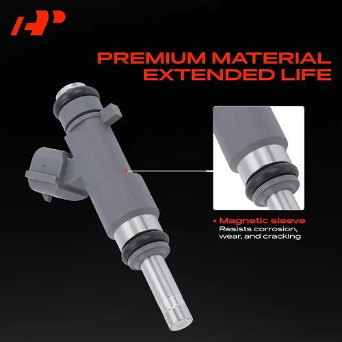 Vista 3 de A-Premium Juego de 4 inyectores de combustible compatibles con Nissan Frontier 2005-2019 L4 2.5L, repuesto # 16600EA000