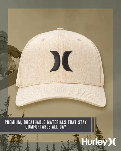 Vista 46 de Hurley Gorras para hombre - One & Only Flexfit Textures Cap - Sombreros ajustados para hombre, S-XL