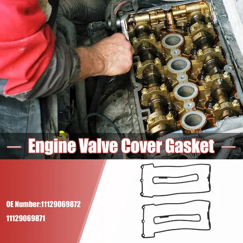 Vista 2 de X AUTOHAUX 1 Juego Junta De Tapa De La Válvula Del Motor 11129069872 11129069871 Para BMW 540i Base 4.4L V8 - Gas 1997 1998