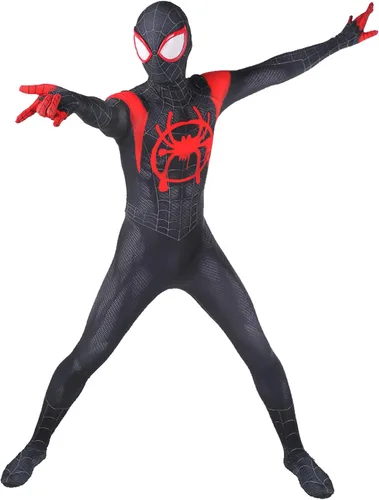 Vista 5 de DAMEZZ Disfraz de superhéroes para adultosniños, de elastano, para cosplay, traje Zentai para Halloween