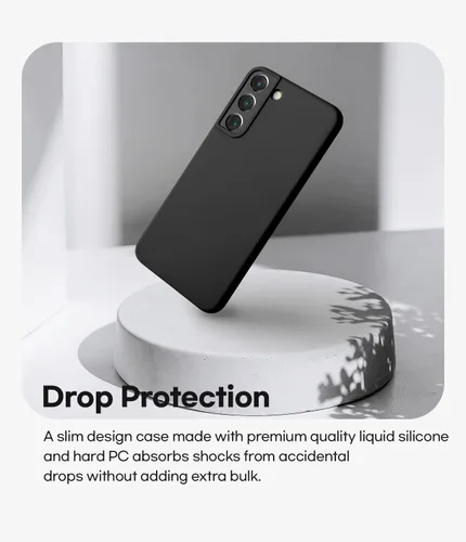 Vista 3 de GOOSPERY Funda de silicona líquida compatible con Samsung Galaxy S22 Plus, suave al tacto, protección de cuerpo completo, a prueba de golpes