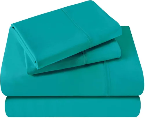 Vista 30 de SUPERIOR Juego de sábanas de algodón egipcio de 400 hilos, 1 sábana bajera elástica con bolsillo profundo, 1 sábana encimera y 2 fundas de almohada