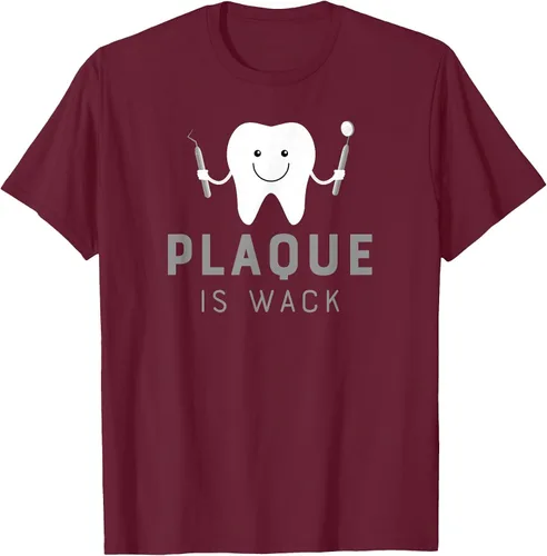 Vista 66 de Plaque is Wack Funny Dental Hygienist T-Shirt Asphalt Grey