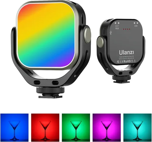 Vista 12 de ULANZI VL49 luz de vídeo LED de 2000mAh con 3 zapata fría, luz suave recargable, iluminación portátil para fotografía para DJI OSMO Sony DSLR Canon
