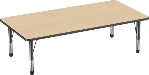 Vista 56 de FDP - Mesa rectangular para actividades escolares y aulas (24 x 36 pulgadas), patas gruesas para niños pequeños, altura ajustable de 15 a 24