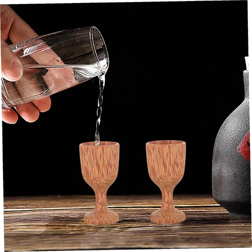Vista 7 de BESPORTBLE Elegante copa decorativa de madera de agua taza de cóctel de madera ideal para picnic barbacoas