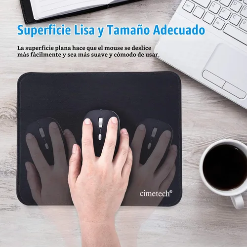 Vista 2 de cimetech Alfombrilla de mouse con borde cosido, resistente al agua, alfombrilla de mouse texturizada de alta calidad, base de goma antideslizante