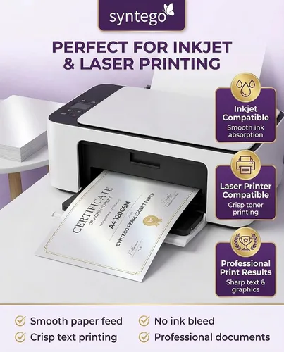 Vista 4 de 10 papel brillante A4 blanco nacarado de 4.23 oz/m² de doble cara apto para impresoras de inyección de tinta y láser Papel de perlas blancas