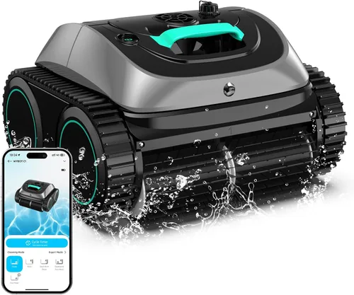 Vista 8 de WYBOT C1 - Robot aspirador inalámbrico para piscinas enterradas, gris con blanco