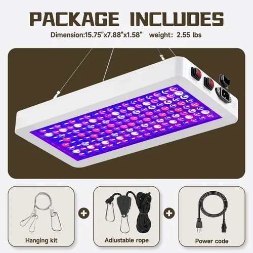Vista 6 de B1500W Luz de Crecimiento LED para Plantas Ajustable, Las Mejores Luces de Crecimiento para Plantas de Interior de Espectro Completo, Semillas