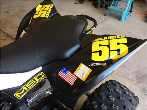 Vista 5 de MxNumbers - Calcomanías de matrícula Mx y ATV con tu nombre o texto personalizado Juego de 3 calcomanías con tu número personalizado, texto