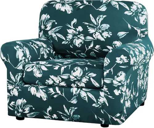 Vista 26 de H.VERSAILTEX Fundas de sofá superelásticas de 2 piezas para fundas de sillón, fundas de silla de sala de estar, con estilo moderno suave y grueso