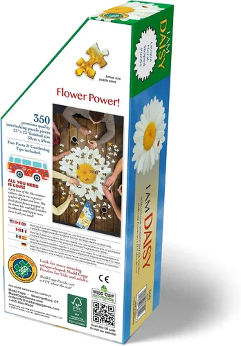 Vista 3 de Madd Capp: I AM Daisy - Rompecabezas de 350 piezas - Rompecabezas con forma floral, tamaño terminado de 23 x 23 pulgadas, incluye hoja informativa