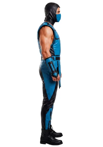 Vista 10 de Disfraz de Sub-Zero para Hombre de Mortal Kombat Multicolor