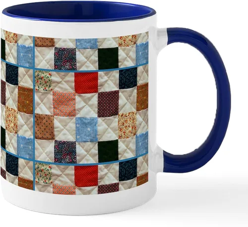 Vista 63 de CafePress I'd Rather Be Quilting Mug Taza de café de cerámica de 11 oz (11.0 fl oz)