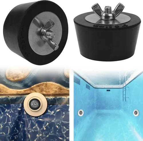 Vista 5 de Enchufe de invierno para piscina de 1.5 a 2 pulgadas, tapones de expansión de invierno para piscina con tornillo SS, pernos de acero inoxidable