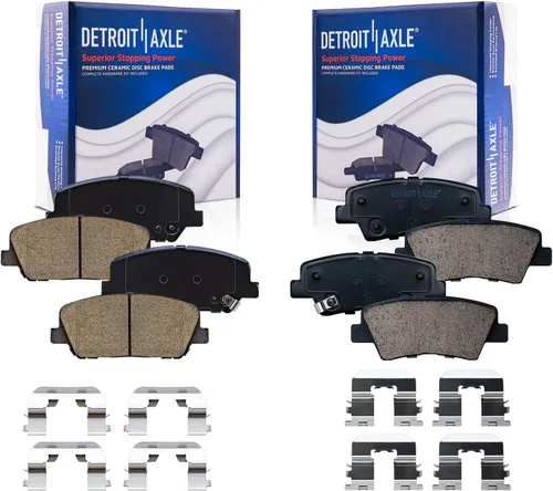 Vista 24 de Detroit Axle - Pinza de freno de disco del lado del conductor trasero de repuesto de pastillas de freno de cerámica para Lexus HS250h 2010 2011 2012